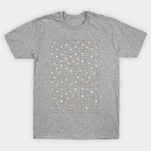 Pin Points Grey, Gold and White T-Shirt